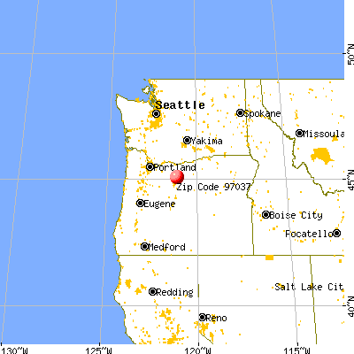 Pine Grove, OR (97037) map from a distance