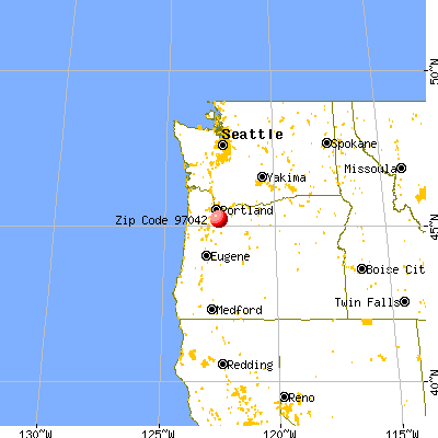 Beavercreek, OR (97042) map from a distance