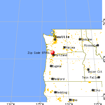 St. Helens, OR (97051) map from a distance