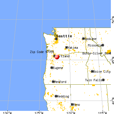Mount Hood Village, OR (97055) map from a distance