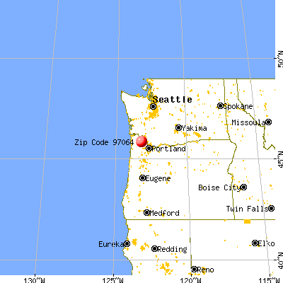 Vernonia, OR (97064) map from a distance