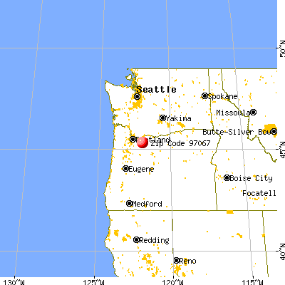 Mount Hood Village, OR (97067) map from a distance