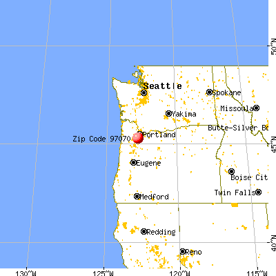 Wilsonville, OR (97070) map from a distance