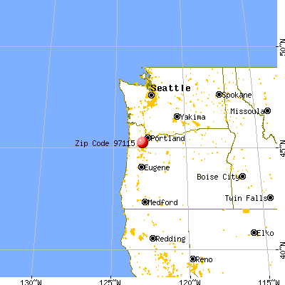 Dundee, OR (97115) map from a distance