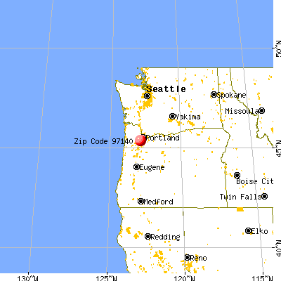 Sherwood, OR (97140) map from a distance