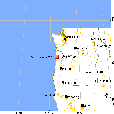 Cape Meares, OR (97141) map from a distance