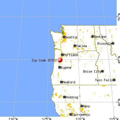 Salem, OR (97302) map from a distance