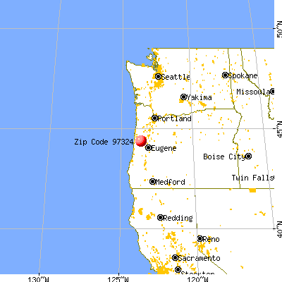 Alsea, OR (97324) map from a distance