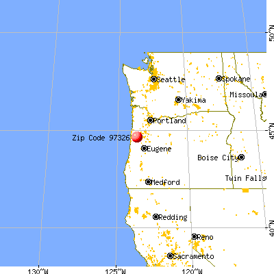Blodgett, OR (97326) map from a distance