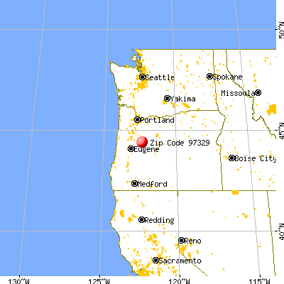 Cascadia, OR (97329) map from a distance