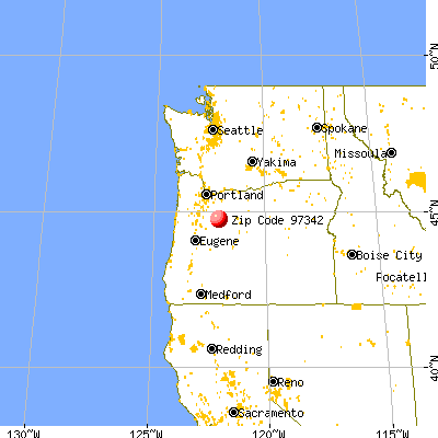 Detroit, OR (97342) map from a distance