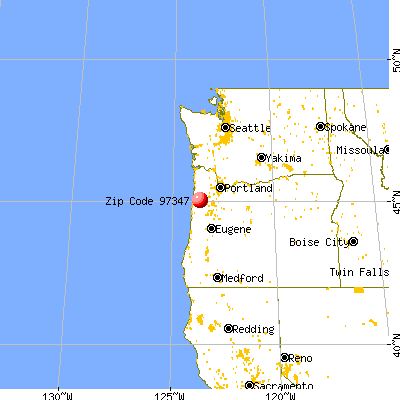 Grand Ronde, OR (97347) map from a distance