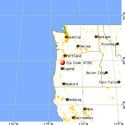 Jefferson, OR (97352) map from a distance