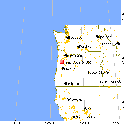 Monmouth, OR (97361) map from a distance