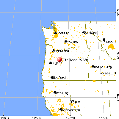 Camp Sherman, OR (97730) map from a distance