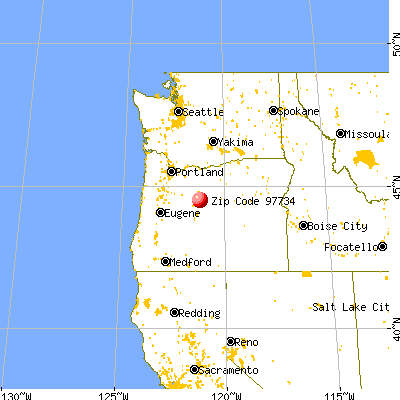 Culver, OR (97734) map from a distance