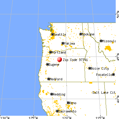 Madras, OR (97741) map from a distance
