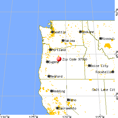 Terrebonne, OR (97760) map from a distance