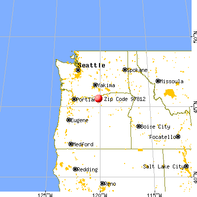 Arlington, OR (97812) map from a distance