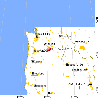 Boardman, OR (97818) map from a distance