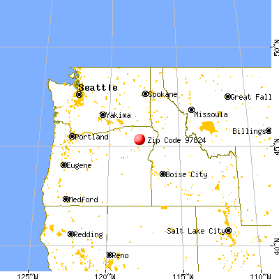 Cove, OR (97824) map from a distance