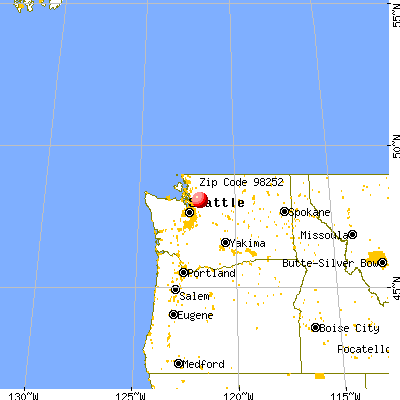 Verlot, WA (98252) map from a distance