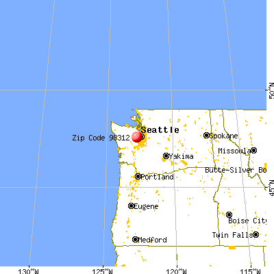 Bremerton, WA (98312) map from a distance