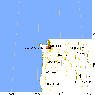 Brinnon, WA (98320) map from a distance