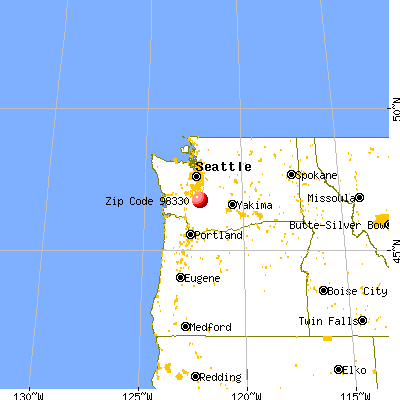Elbe, WA (98330) map from a distance