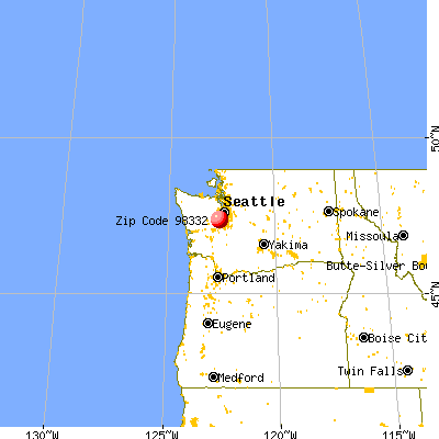 Maplewood, WA (98332) map from a distance