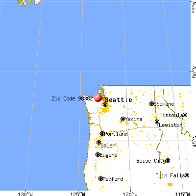 Sequim, WA (98382) map from a distance
