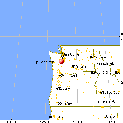 McChord AFB, WA (98439) map from a distance