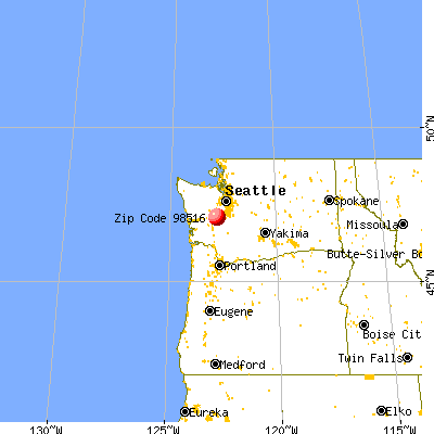 Lacey, WA (98516) map from a distance