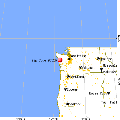 Amanda Park, WA (98526) map from a distance