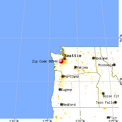 Grapeview, WA (98546) map from a distance