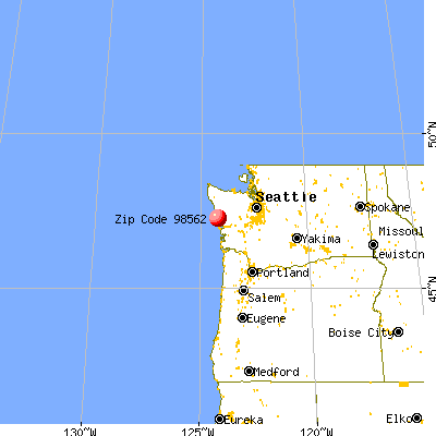 Moclips, WA (98562) map from a distance