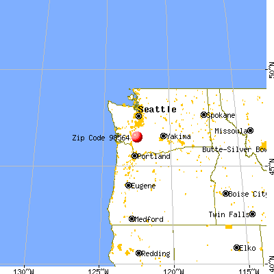 Mossyrock, WA (98564) map from a distance
