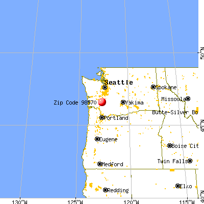 Onalaska, WA (98570) map from a distance