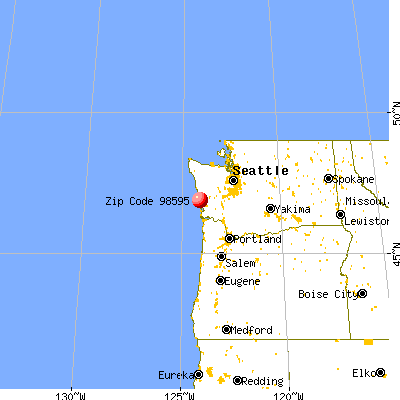 Westport, WA (98595) map from a distance