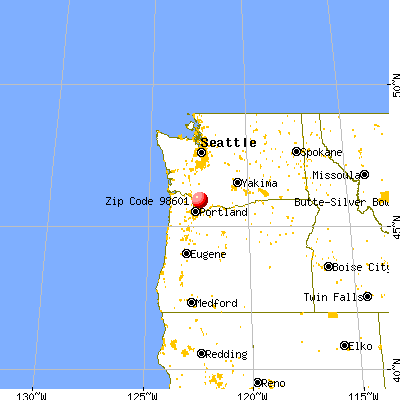 Amboy, WA (98601) map from a distance