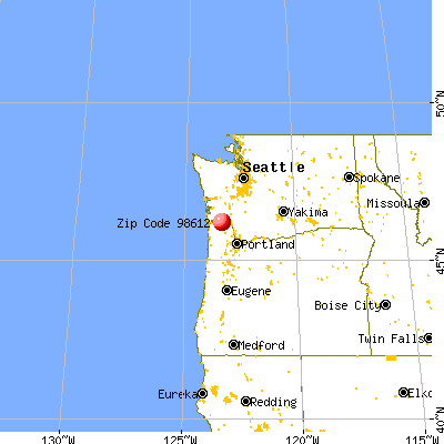 East Cathlamet, WA (98612) map from a distance
