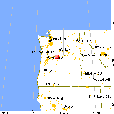 Dallesport, WA (98617) map from a distance