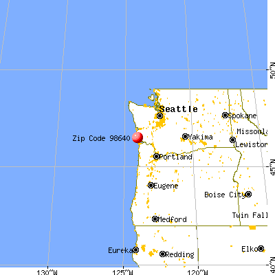 Ocean Park, WA (98640) map from a distance