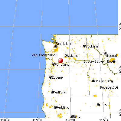 Trout Lake, WA (98650) map from a distance