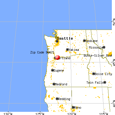 Washougal, WA (98671) map from a distance