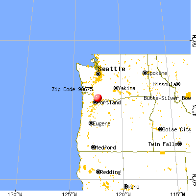 Amboy, WA (98675) map from a distance