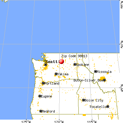 Bridgeport, WA (98813) map from a distance