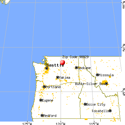 Malott, WA (98829) map from a distance