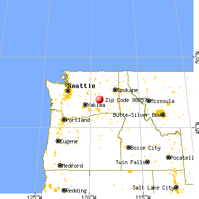 Warden, WA (98857) map from a distance