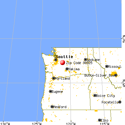 Easton, WA (98925) map from a distance